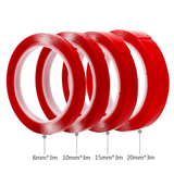 8/10/15/20 mm x 3m Car Double Side Tape Acrylic Foam Transparent Adhesive Car Stickers