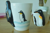 Hand Painted Penguin 3D Mug