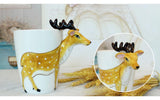 Hand Painted Sika Deer 3D Mug