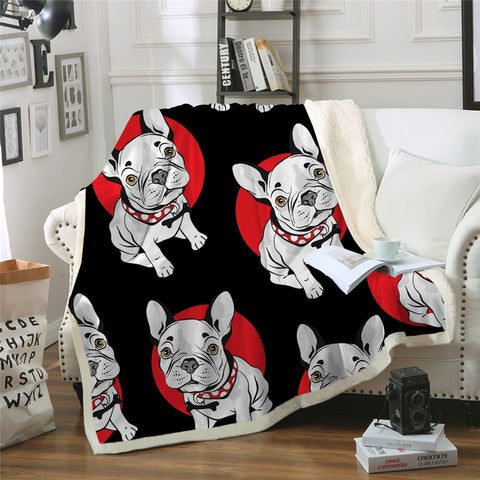 Bulldog Wow Blanket & Throw