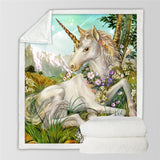 Mountain Flower Unicorn Blanket