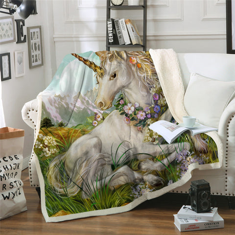 Mountain Flower Unicorn Blanket