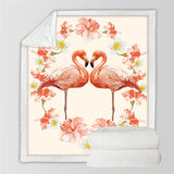 Flamingo Heart Blanket