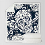 Sugar Skull Roses Blanket
