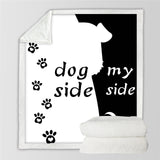 Black Dog Side Blanket
