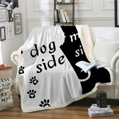 Black Dog Side Blanket
