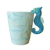 Hand Painted Hippocampus 3D Mug