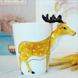 Hand Painted Sika Deer 3D Mug