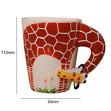 Hand Painted Giraffe 3D Mug