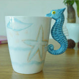 Hand Painted Hippocampus 3D Mug