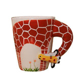 Hand Painted Giraffe 3D Mug