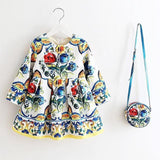 Princess Girls Dress With Bag