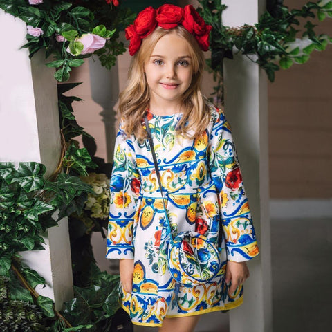 Princess Girls Dress With Bag