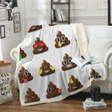 Smiley Poop Faces Blanket